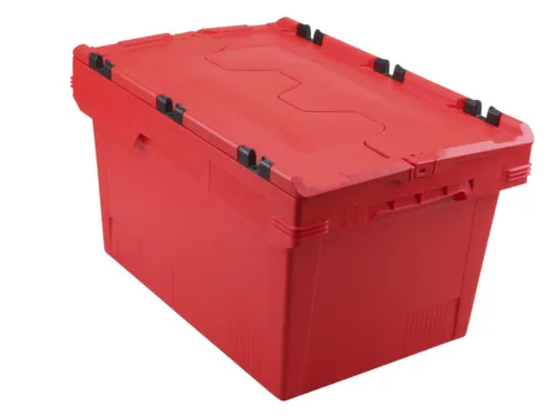 Euronorm-herbruikbare bakken,HxLxB 349x600x400mm,PP,rood
