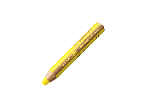 Kleurpotloden STABILO 880 woody 3 in 1 multitalent geel
