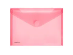 Enveloptas Foldersys A5 dwars PP transp rood A5 Velcro Envelop Rood