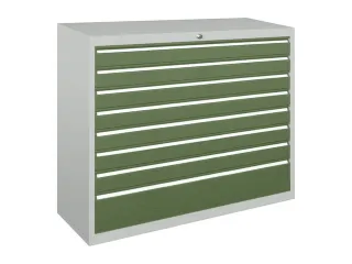 ladekast HxBxD 1000x1023x600mm 8laden slot RAL7035 front RAL6011 - 2