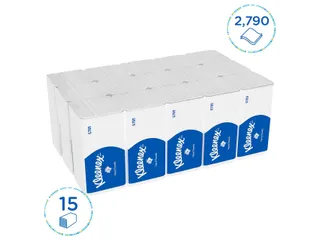Handdoek Kleenex i-vouw 2-laags 21x21.5cm 15x186stuks wit 6789 - 3