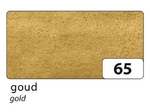 Zijdevloeipapier Folia 50x70cm 20gr nr65 goud 5 vel