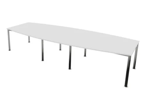 vergadertafel,HxBxD 740x3600x1400mm,vatvormig,Bl-wit