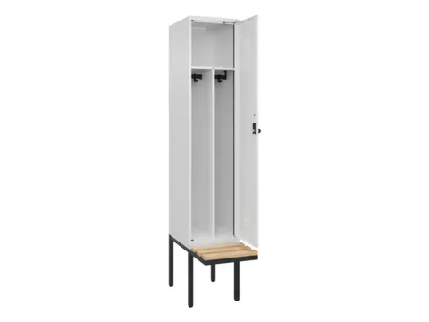 locker met bank,voor scheiding van kleding,HxBxD 2120x400x815mm,1vak