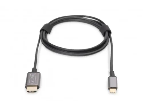 USB-C HDMI-adapter 1,8m 4K/30Hz zwart metalen behuizing