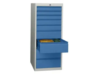 ladekast HxBxD 1200x500x600mm 9laden slot RAL7035 front RAL5012 - 2