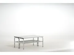 banc double HxLxP 450x1015x700mm barres alu