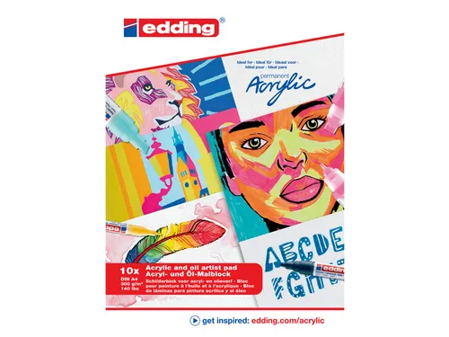 Olie en Acrylblok edding e-30010 A4 10 vel wit