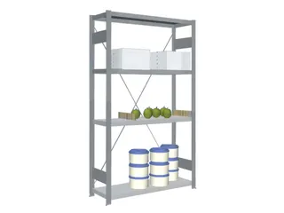 Rvs Inhaakstelling Basis 1750x1060x335mm 4legborden Vaklast 200kg - 1