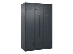 Z-garderobekast,HxBxD 1850x1200x500mm,vak B 200/400mm,draaigrendel