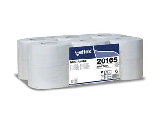 Toiletpapier Celtex Mini Jumbo 2-laags wit 160 meter krimp a 12 rol - 1