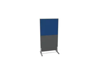 scheidingswand,HxB 1545x800mm,MS-donkergrijs,BN6016-blauw - 1