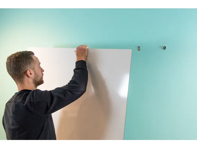 Tableau blanc 98x98cm sans cadre acier laqué Magnétique