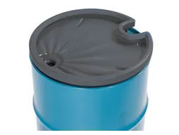 trechter,v. 200l vat,Ø 580mm,m. zeef,uitsparing v. vulstandmeter,HDPE