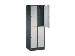 Dubbeldekse garderobekast,HxBxD 1950x620x500mm,2x2vak.,vak B 260mm