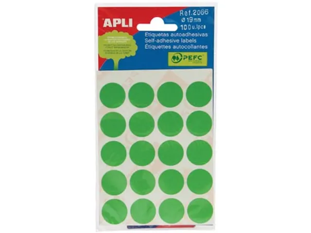 Apli Ronde Etiketten Ø19mm Groen