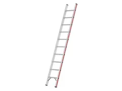 ladder,eenzijdig,10,verstevigde treden,balk L 2,72m,aluminium