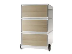 mobiel ladeblok,HxBxD 642x390x436mm,3lade(n),romp wit,front beuken