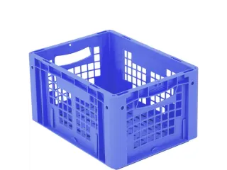 Euronorm Stapelkrat Pp 220x400x300mm Wanden/bodem Open Blauw 21l - 2