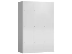 Lockerkast 1800x1185x500mm 3x3 vakken cilinderslot, sokkel, RAL7035