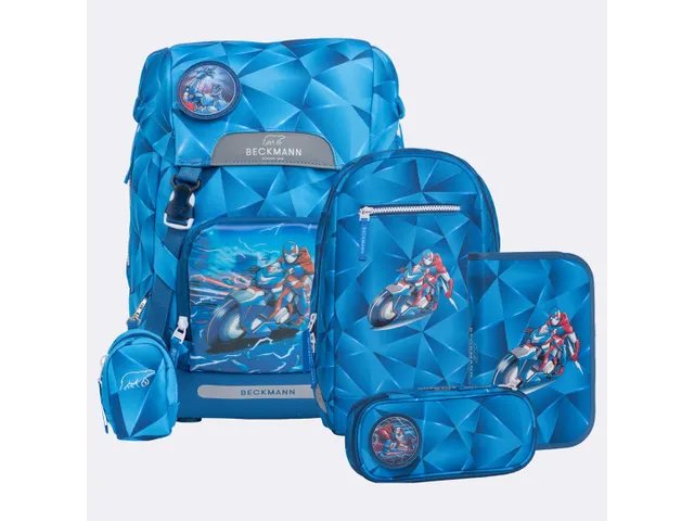 Schooltasset Beckmann Classic Blue Lightning 6-delig