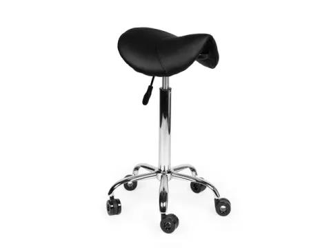 Zadelkruk Kapperskruk Zwart Hoge Gasveer Zonder Rugleuning