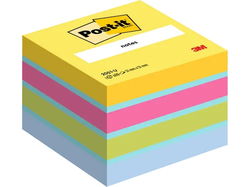 Memoblok 3M Post-it 2051 51x51mm assorti kleur