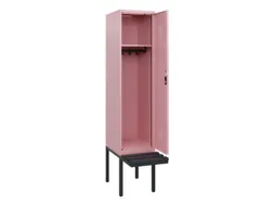 locker met bank,HxBxD 1950x400x815mm,1vak,vak B 400mm,cilinderslot