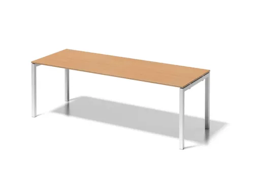 bureau HxBxD 740x2200x800mm blad beuken 4-voeten verkeerswit
