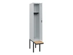 locker met bank,HxBxD 1950x300x815mm,1vak,vak B 300mm,cilinderslot