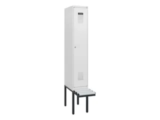 locker met bank,HxBxD 1950x300x815mm,1vak,vak B 300mm,cilinderslot - 2