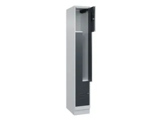 Z-garderobekast,HxBxD 1950x300x500mm,vak B 150/300mm,cil.-slot,sokkel - 2
