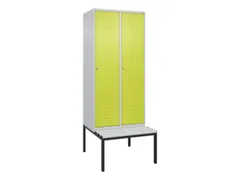 locker met bank,HxBxD 2120x800x815mm,2vak,vak B 400mm,cil.-slot