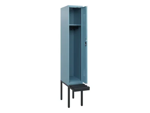 locker met bank,HxBxD 1950x300x815mm,1vak,vak B 300mm,cilinderslot