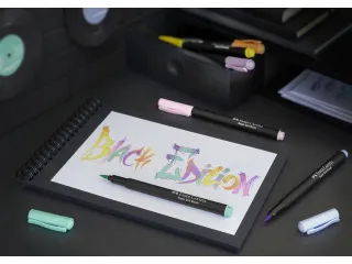 Brushpen Faber-Castell Black edition pastel 6 stuks in karton etui - 6