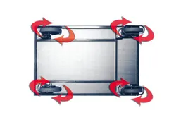 4zwenkwielen,v. transportwagen,rubber,Ø 200mm,meerprijs