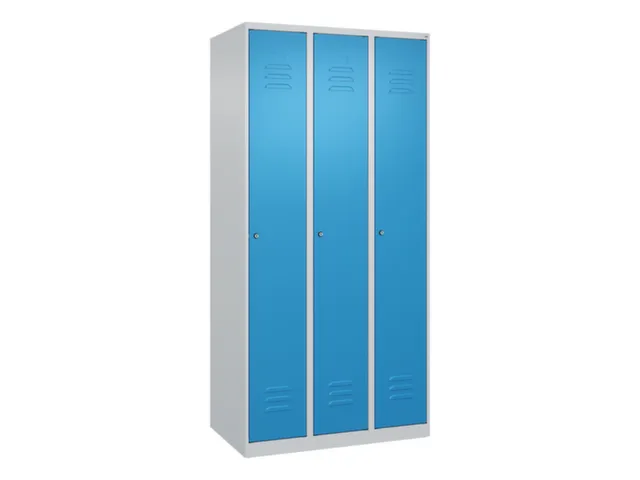 locker,HxBxD 1850x900x500mm,3vak,vak B 300mm,cil.-slot,staand op vloer