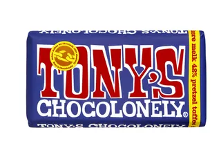 Chocolade Tony's Chocolonely reep 180gr donker melk pretzel toffee - 1