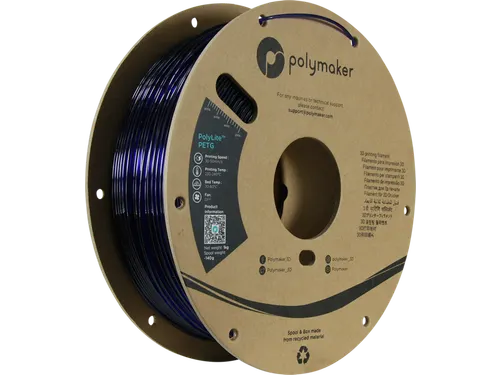 Polymaker PolyLite PETG filament 1,75 mm Translucent Blauw 1kg