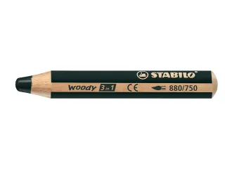 Kleurpotlood Stabilo Woody 880 3 In 1 Zwart - 1
