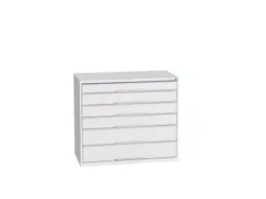 ladekast HxBxD 900x1050x550mm 6laden romp RAL7035 front RAL7035