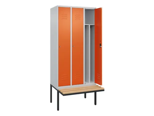 locker voor scheiding van kleding,HxBxD 2120x900x815mm,3vak