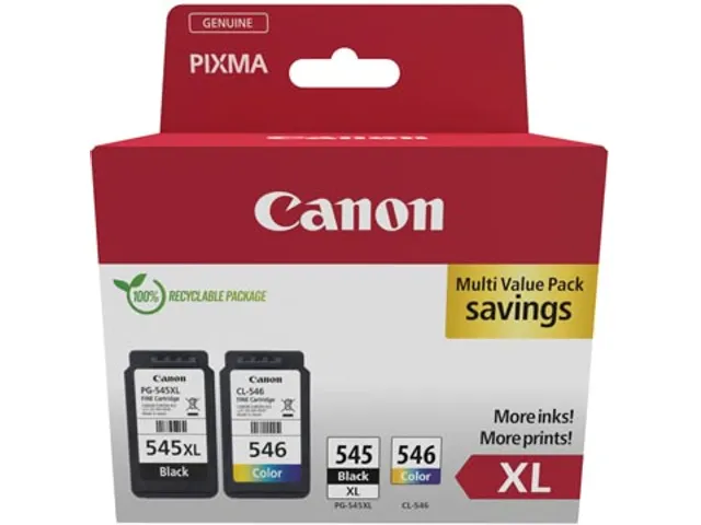 photo value pack 1 x PG-545XL + 1 x CL-546XL 8286B012, 4 kleuren