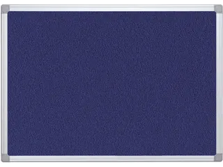 Textielbord Met Aluminium Frame 90x60Cm Blauw Vilt - 1