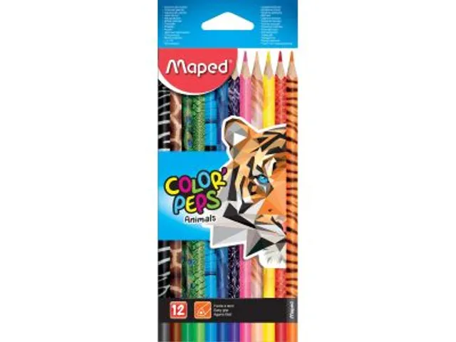 Crayon de couleur Maped Color'Peps Animals set 12 couleurs