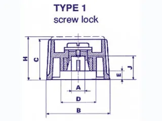 Knop (Zwart 15mm/6mm) - 3