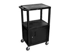 Kunststof etagewagen,draagverm. 150kg,laadvl. LxB 610x460mm,zwart