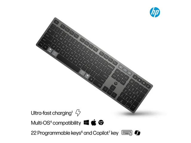 Toetsenbord HP 725 oplaadbaar draaadloos QWERTY