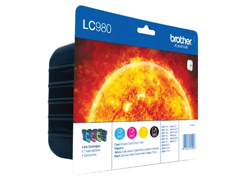 Inktcartridge Brother LC-980VALBP zwart + 3 kleuren