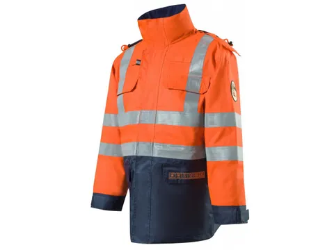 Original Roots Full Option RO1517 parka, fluo oranje/marineblauw, maat